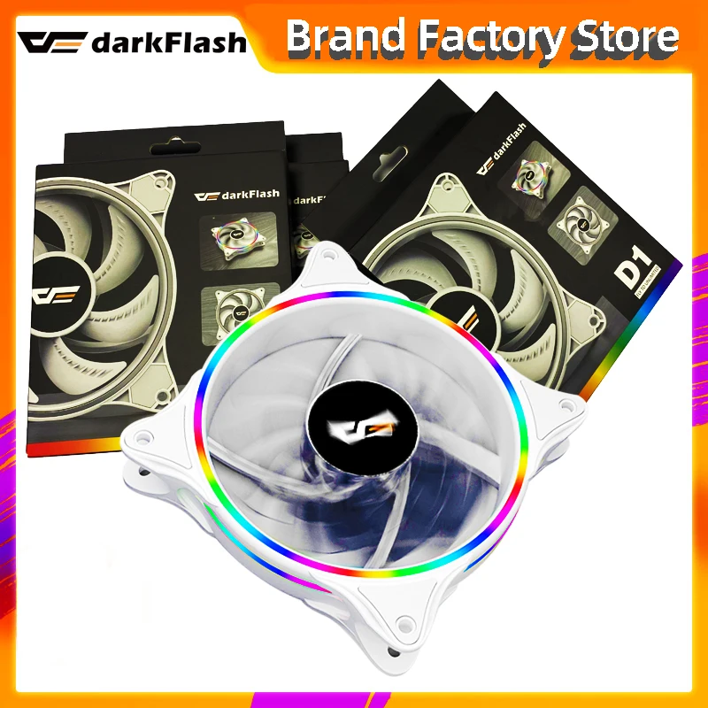 DarkFlash D1 120 мм компьютер чехол ультра светодиодный вентилятор 12 см 4pin Настольный ПК