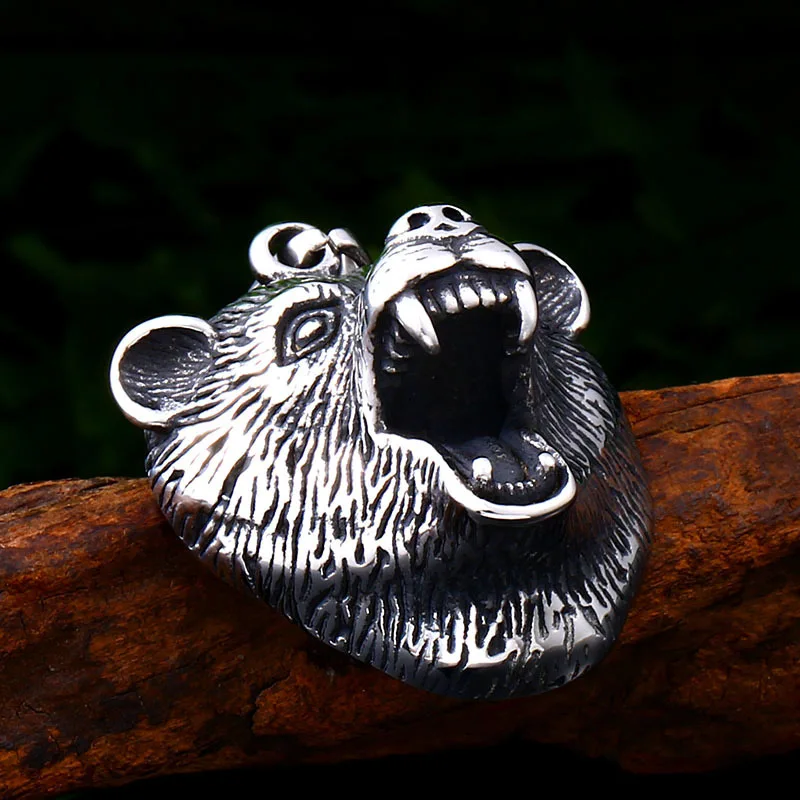 Славянский медведь тотемный Амулет ожерелье с подвеской винтажное из