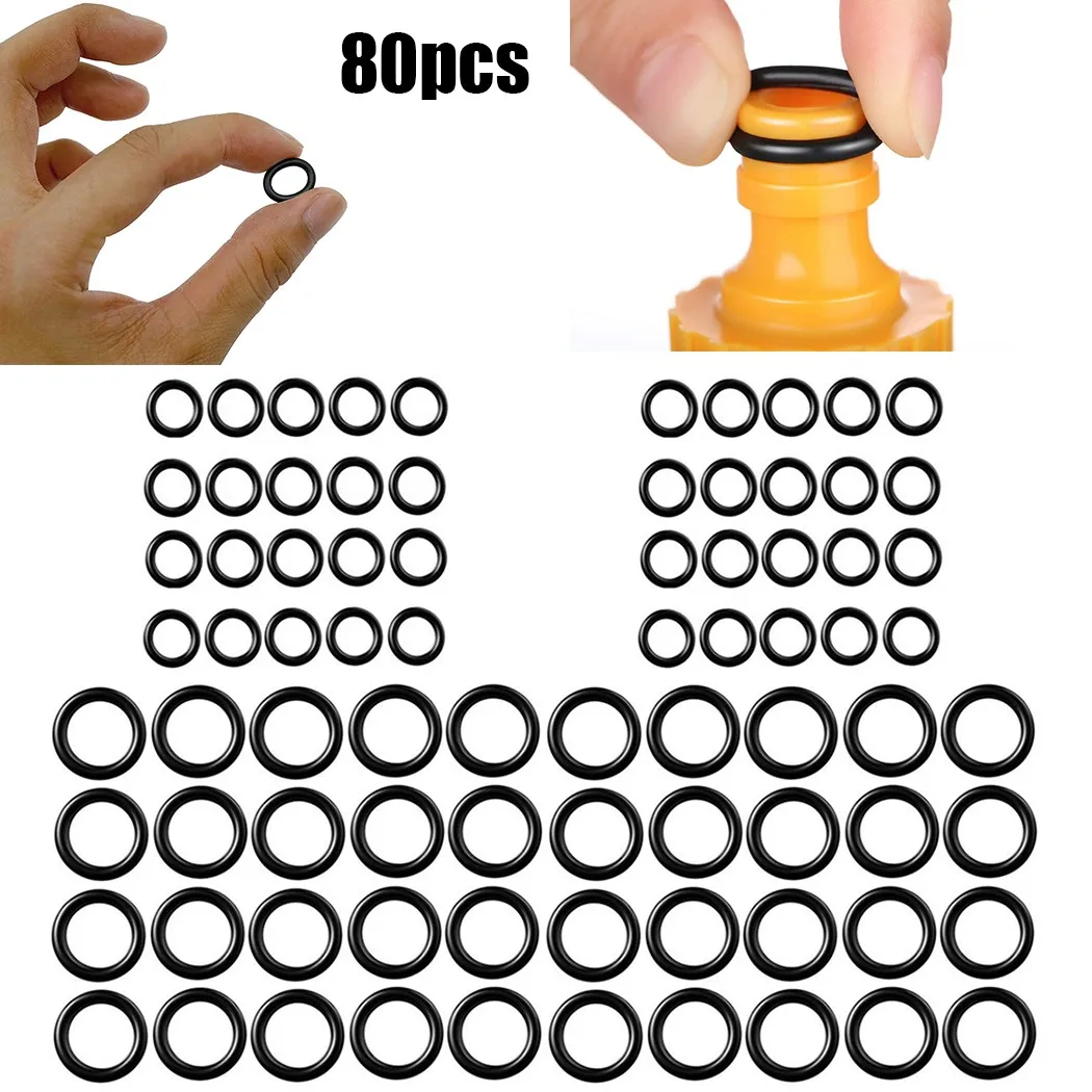 

80Pcs/Set 1/4 O-Rings O-Rings 3/8 O-Rings Accessories For Pressure Washer Hose M22 Garden Tools Lawn Mower Trimmer Supplies New