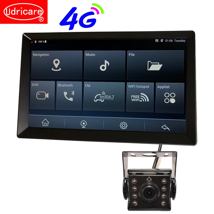 Udricare 10 дюймов Android 8 1 4G sim карта Bluetooth телефон автомобиль грузовик автобус GPS