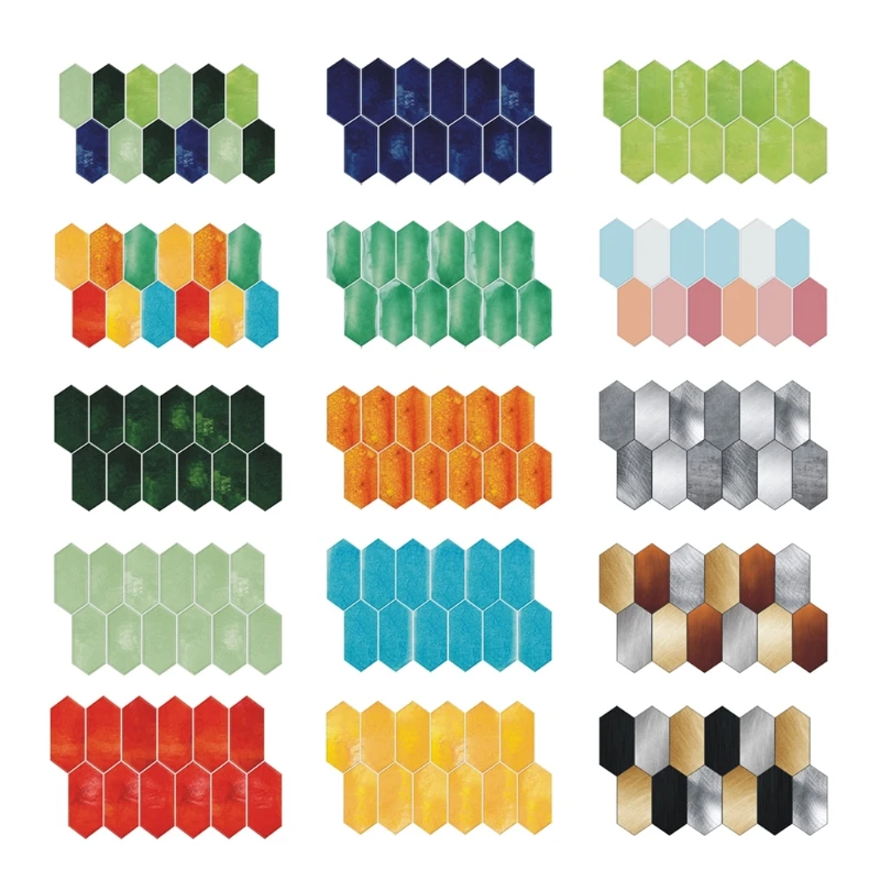 

69HF Rhombus Diamond Hexagon Mosaics Tile Kitchen Backsplash Bathroom Flooring