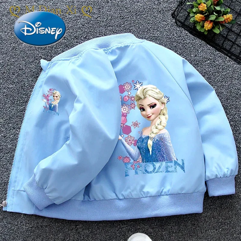 

Disney Frozen Princess Cartoon Children's Clothing Jacket Autumn and Winter New Girl Jacket Thin Cotton Zipper Shirt Down Jacket