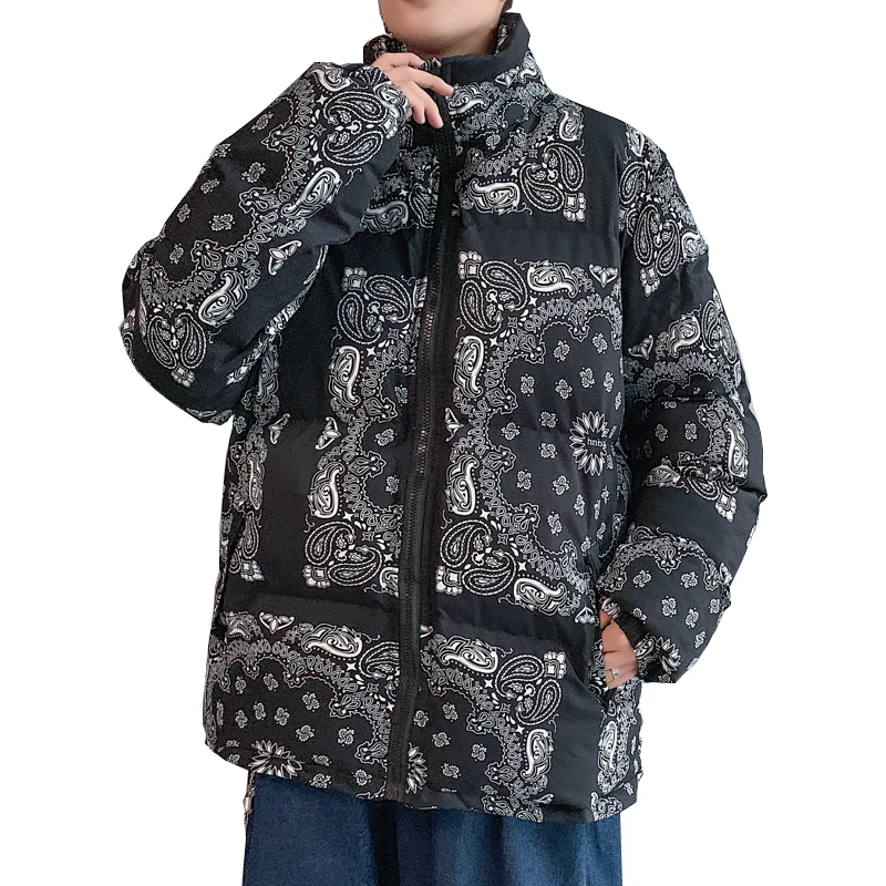 

Мужская Утепленная куртка на хлопковом наполнителе, с принтом кешью