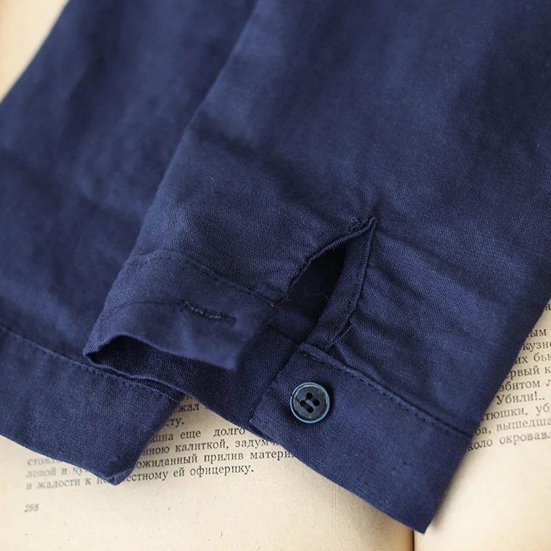 

Women Embroidery Shirt Cotton Linen for Spring Retro Vintage Casual Fashion Loose Long Sleeve New Female B01190929