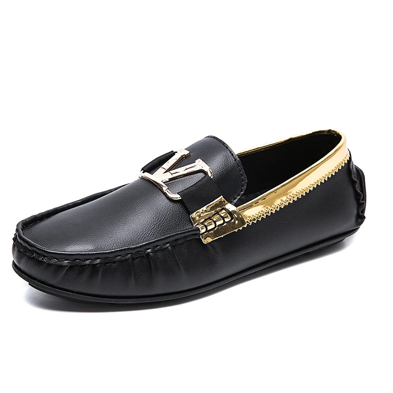 

Men Shoes 2021 Autumn Loafers Shoes Man High Quality Leather Slip On Flats Drive Comfy Classic Casual Boat Shoes Big Size 38-48