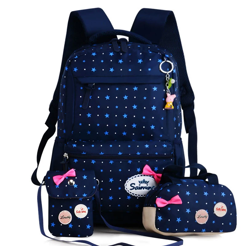 3 шт./компл., школьные сумки с милым принтом для девочек, детские водонепроницаемые школьные рюкзаки, школьная сумка, нейлоновый рюкзак