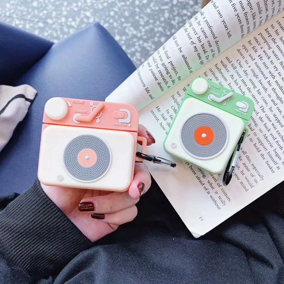 3D чехол для наушников Airpods Pro Чехол Силиконовый радио свинья Мультяшные
