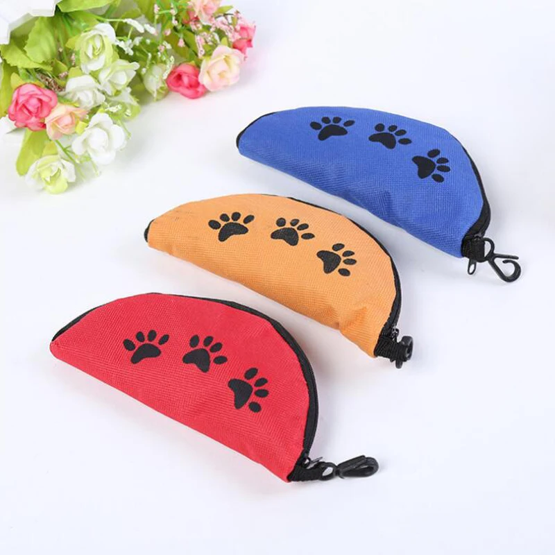

Cute Foot Prints Dog Bowls Portable Collapsible Pet Food Container Waterproof Travel Cat Bowl for Feeder&Drinking Pet Tablewares
