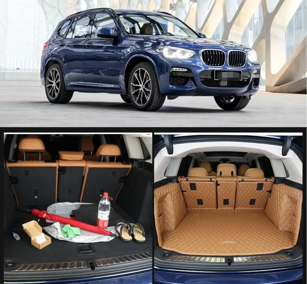 

Коврик для багажника из волоконной кожи для bmw x3 2018 2019 2020 bmw x3 g01, грузовой коврик, автомобильные аксессуары