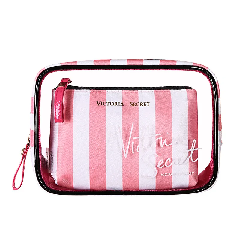 

PVC Transparent Brand Cosmetic Bag Travel Toiletry Bag Set Make-up Organizer Pouch Makeup Case Beautician Vanity Necessaire Trip