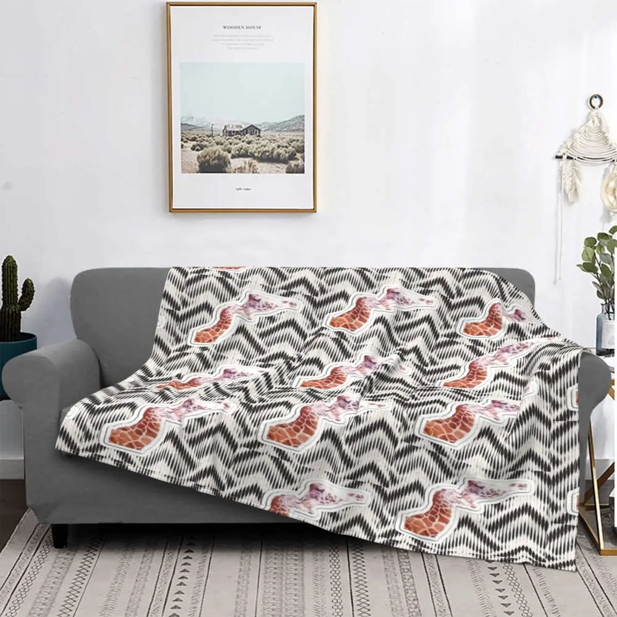 

4 manta de jirafas para cama, ropa de cama a cuadros, manta de Baby, manta a cuadros