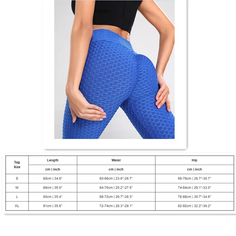 

JIANWEILI Sexy fitness anti cellulite leggings push up Bubble Butt Gym woman pants High waist Slim leggings girl