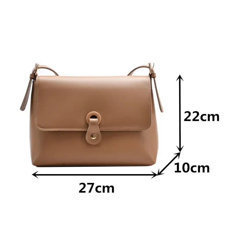 

Classic Simple Small Flap Bag Luxury Women Designer Soft Leather Shoulder Bags Lady Vintage Solid Color Crossbody Messenger Bag