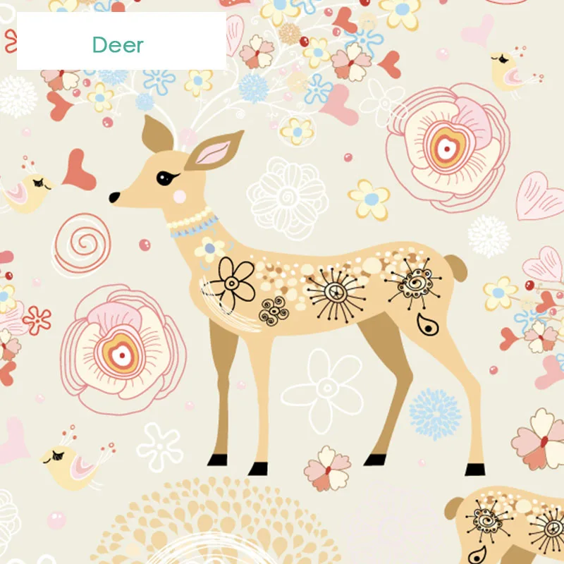 Deer Милые Мультяшные рулонные шторы для гостиной, затемненные шторы для детей, для девочек, животные, кошка, медведь, лиса, олень, рулонные жалюзи с принтом - Цвет: Deer