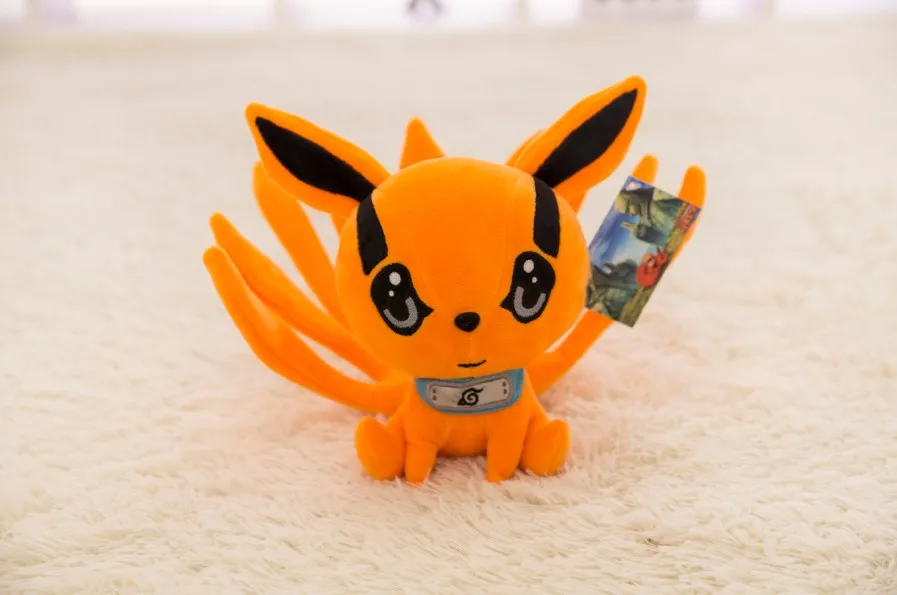 Аниме Наруто Узумаки Наруто кюби косплей реквизит символ Коноха Kawaii Bijuu Kurama хлопок подушка кукла игрушка орнамент коллекция