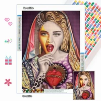 5d diy diamond painting madonna famous character singer star full drill cross stitch kits mosaic embroidery rhinestones picture