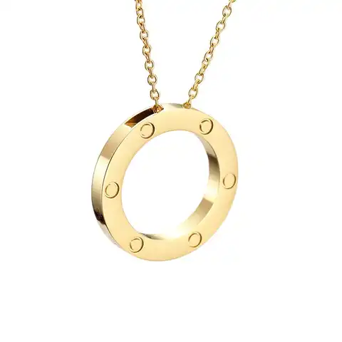 Ожерелье из титановой стали для женщин, роскошное Брендовое дизайнерское цифровое классическое круглое ожерелье для девочек, подарочные у...