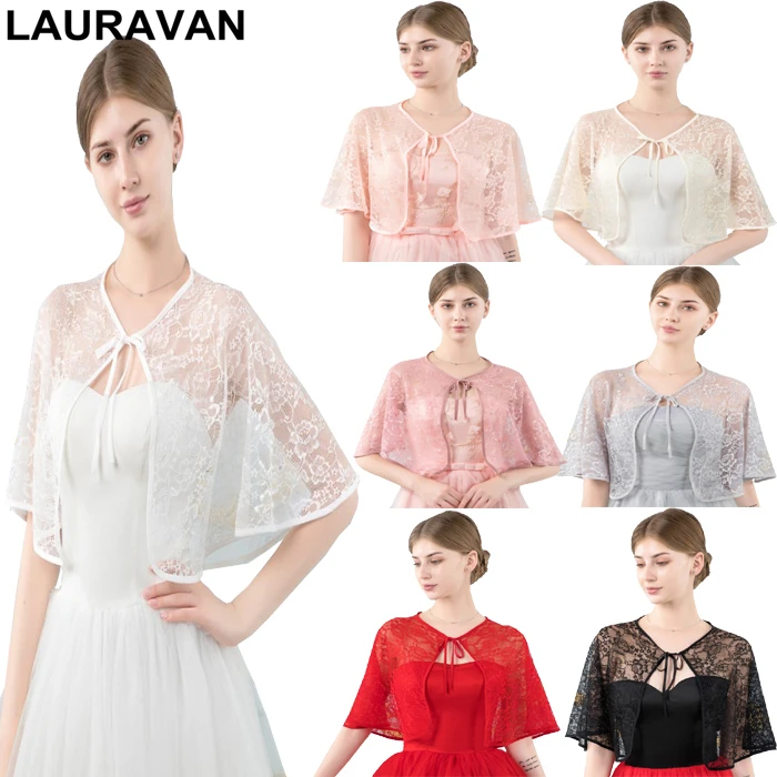 Кружевная свадебная куртка элегантные короткие накидки для невесты шаль летнее