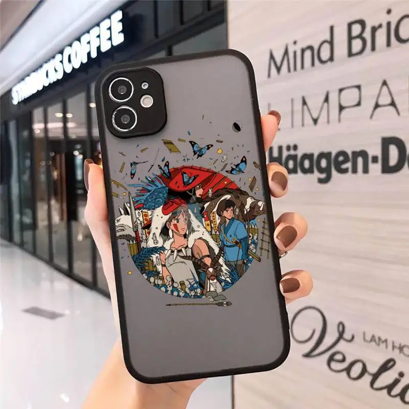 

Princess Mononoke Fantasy Anime Phone Case matte transparent For iphone 7 8 11 12 plus mini x xs xr pro max cover
