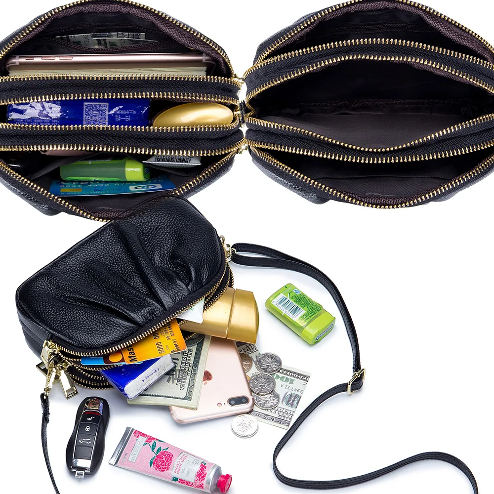 Zency Мягкая Сумка Через Плечо Из Натуральной Кожи Классическая Дизайнерская