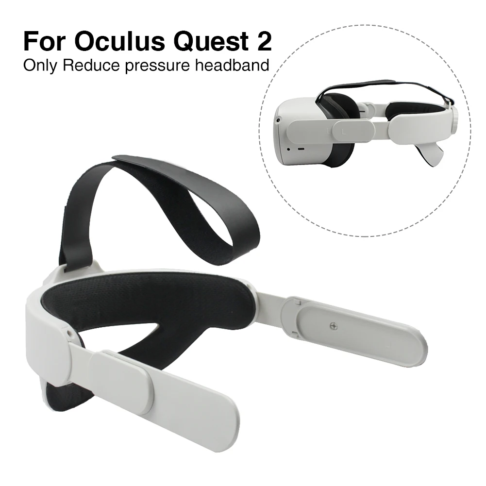 

Gaming Soft Adjustable Head Strap Headband Shockproof With Storage Bag Reduce Pressure Zipper Closure For Oculus Quest 2