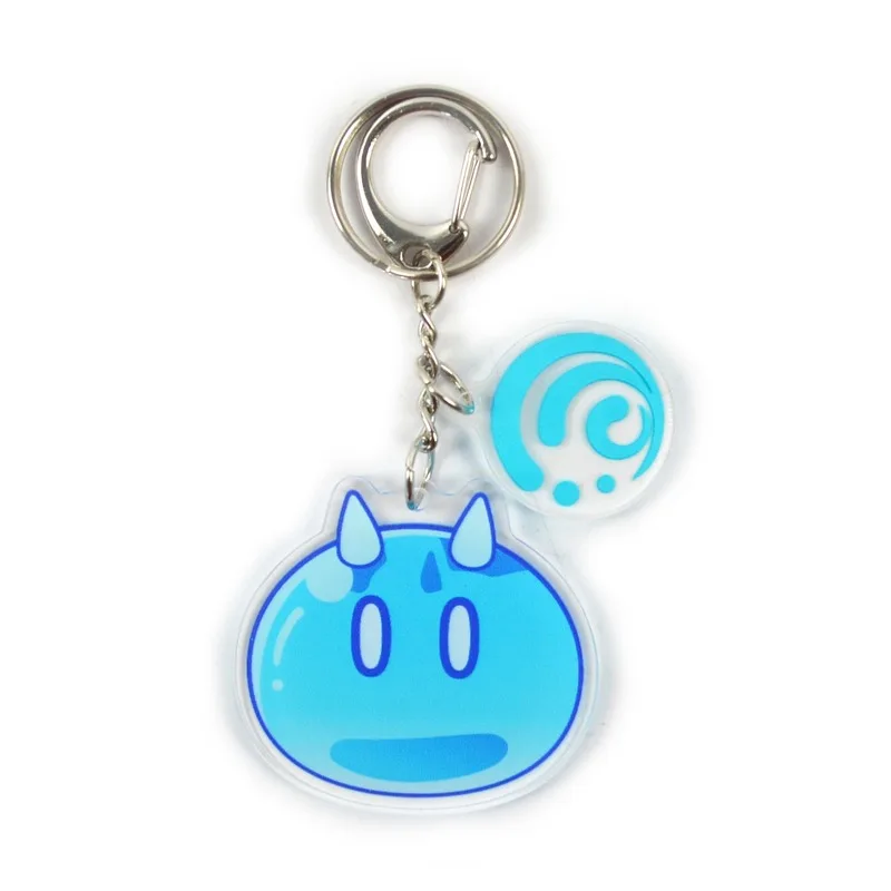Genshin Impact Keychain Man Slime Keyring Women Pendant Key Holder Couples Chain Bags Party Acrylic Metal Breloczek | Украшения и