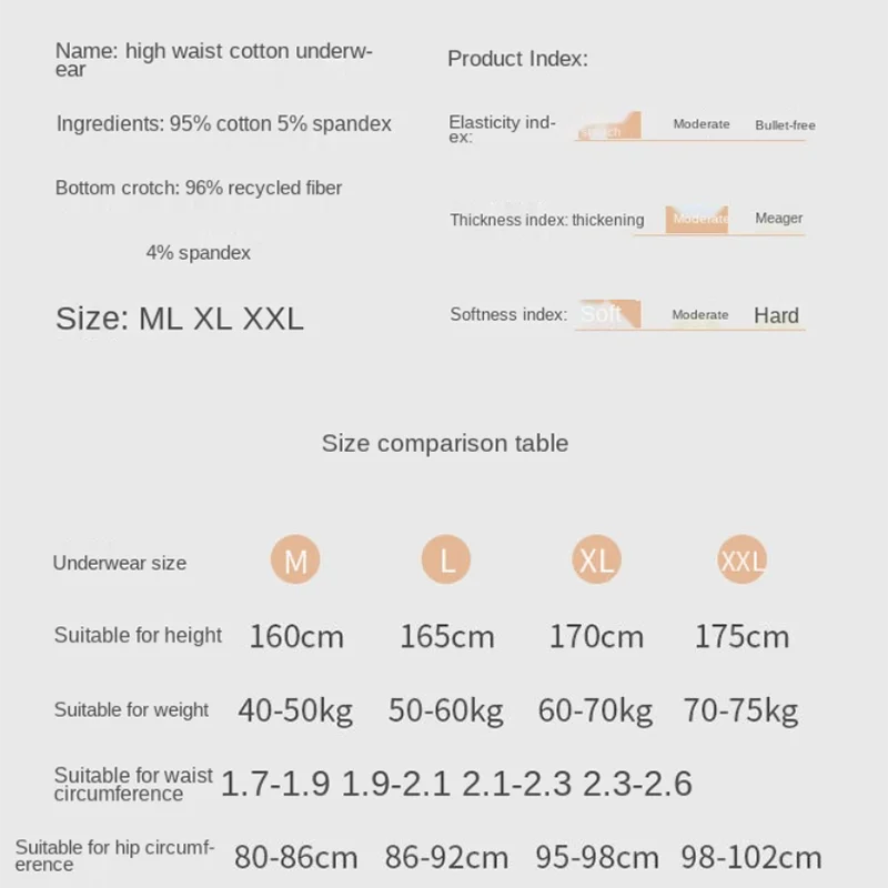 

4pcs Xiaomi Women Underpants Pure Cotton Sexy High Waist Antibacterial Undies Girl Breathable Elastic Triangle Shorts Underwear