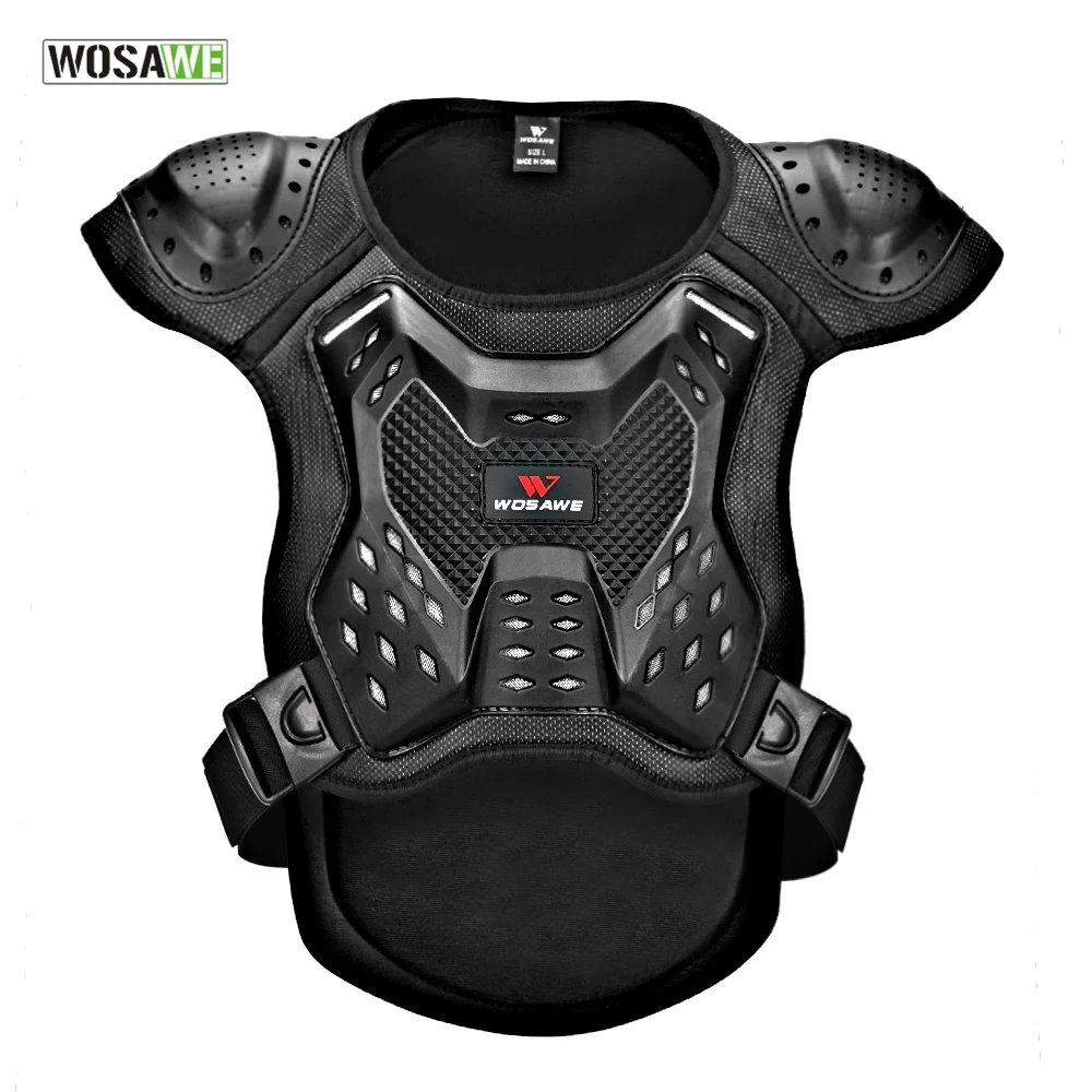 

WOSAWE Adult Armor EVA Body Armor Chest Back Protector Vest Motorcycle Jacket Racing Protective Body Guard Support Skiing Jacket