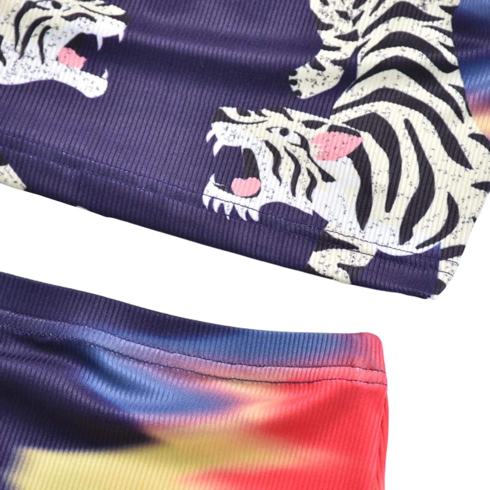 Женский пикантный костюм с жилетом и юбкой модные укороченные топы тигровым