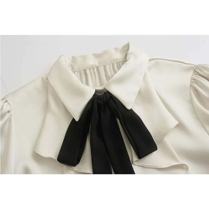 Женская однобортная блузка с длинным рукавом Повседневная элегантная рубашка