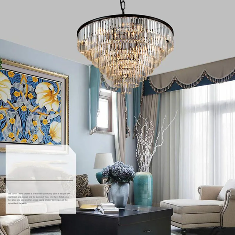 Современные американские хрустальные люстры светодиодные подвесные