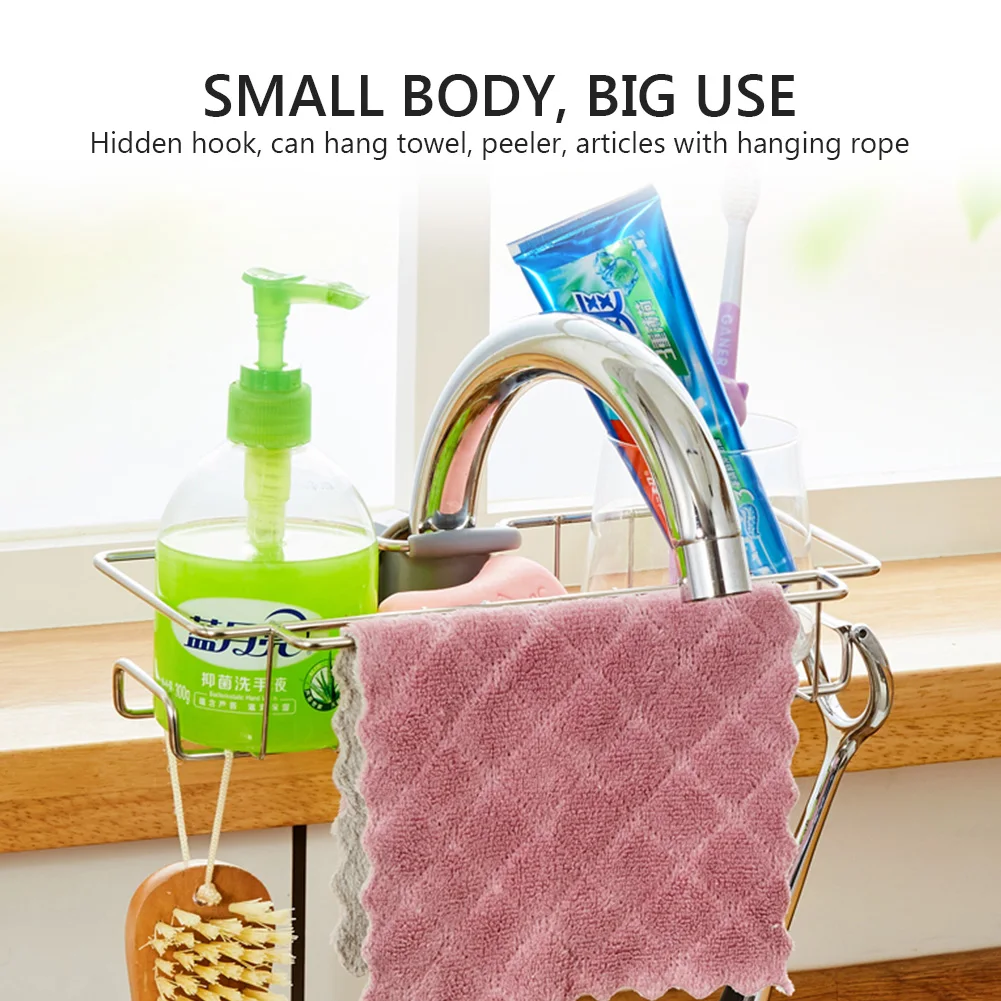 

Sink Multifunctional Sponge Rack Holder Quality Plastic Kitchen Organizer Faucet Storage for Kitchen Organizer Dishcloth Drain