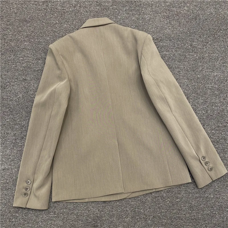

Women Solid Color Suit Coat Long Sleeve One Button OL Outwear and Blazer