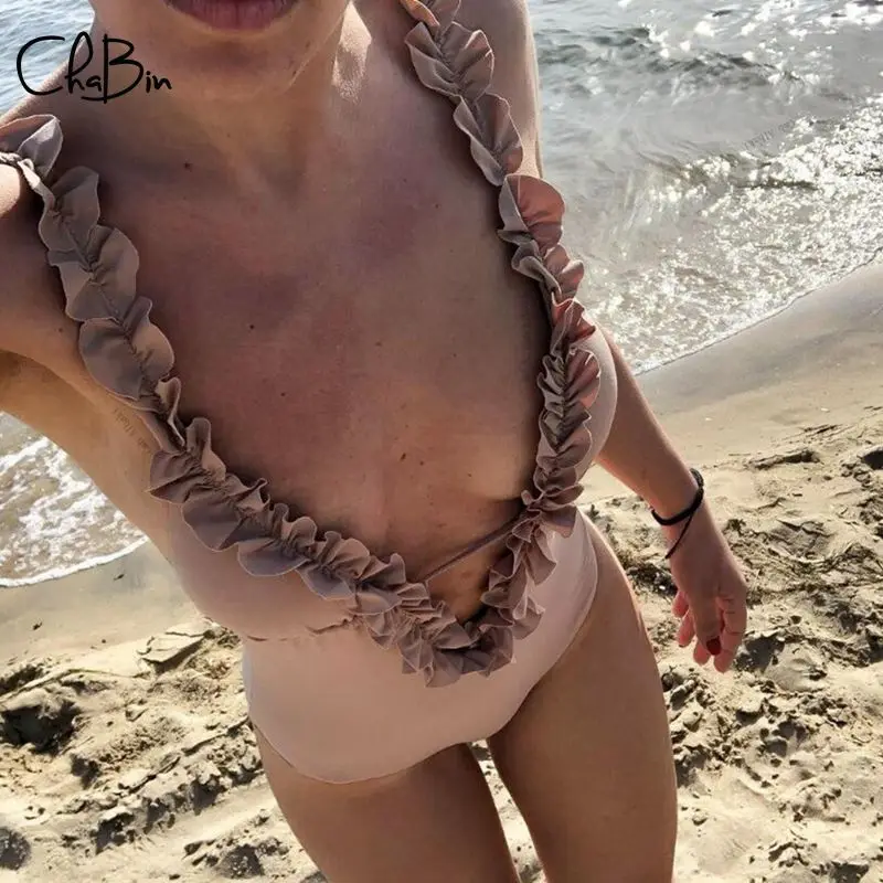 Новинка 2020 женская одежда для плавания Одноцветный сексуальный цельный