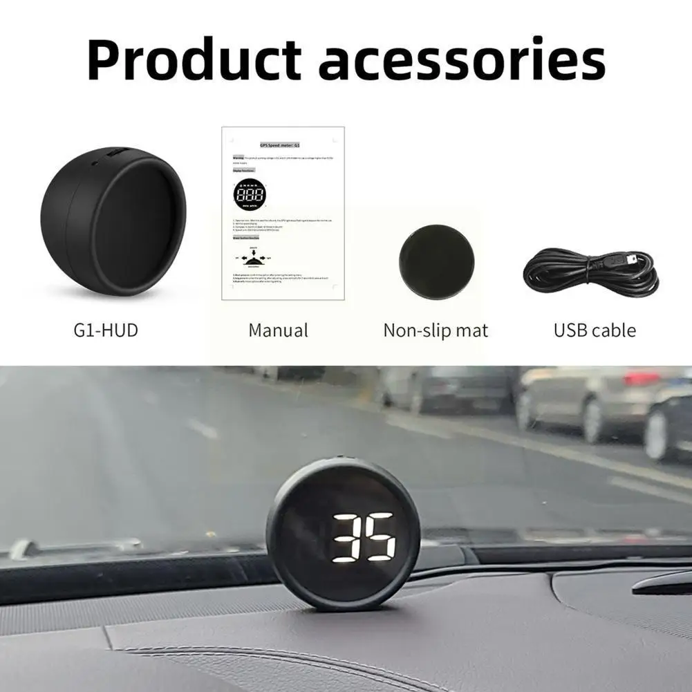 

2021 Latest Universal Car G1 HUD Intelligent Digital Display Car System GPS Multi-function High-definition Head-up Instrume D9S9
