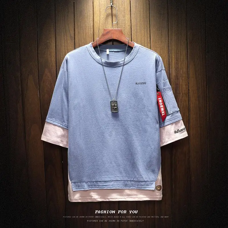 

Fashion Half Short Sleeves Fashion O NECK Print T-shirt Men's Cotton 2020 Summer Clothes TOP TEES Tshirt Plus Asian Size M-5X.