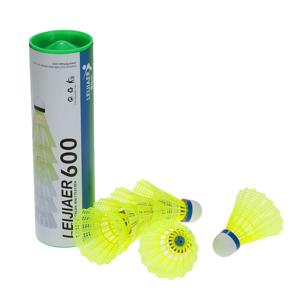 6 шт. профессиональный мяч для бадминтона желтое перо нейлон волан птички занятий