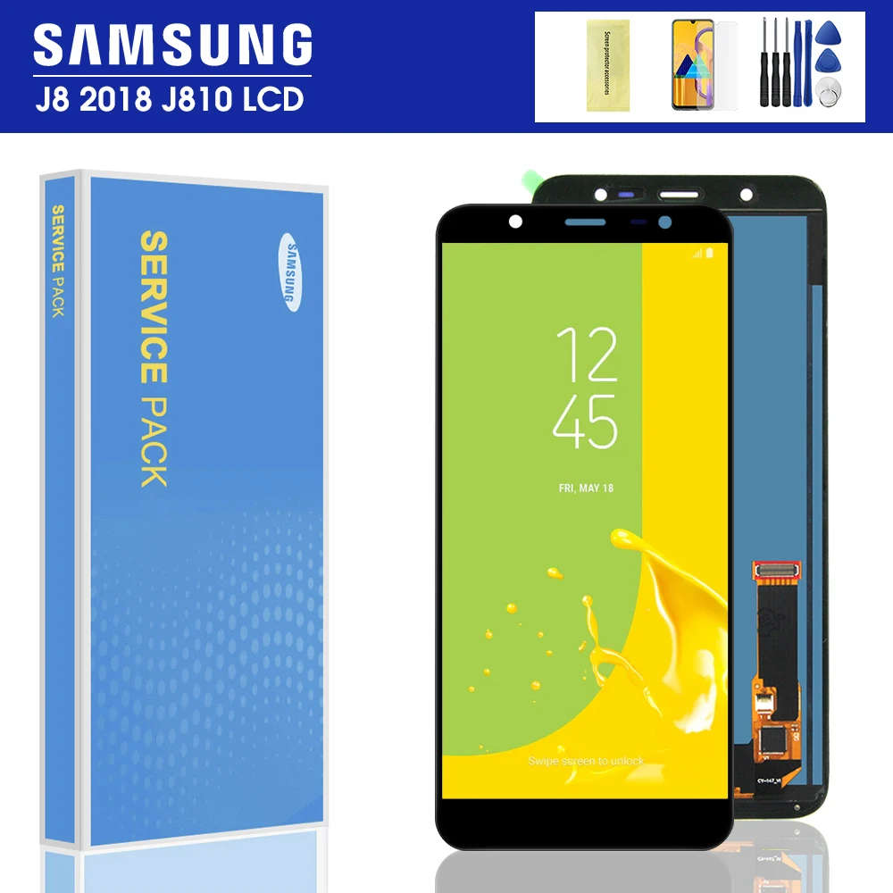 100% протестированный рабочий ЖК дисплей J800 для Samsung Galaxy J8 2018 J810 J810F J810Y сенсорный