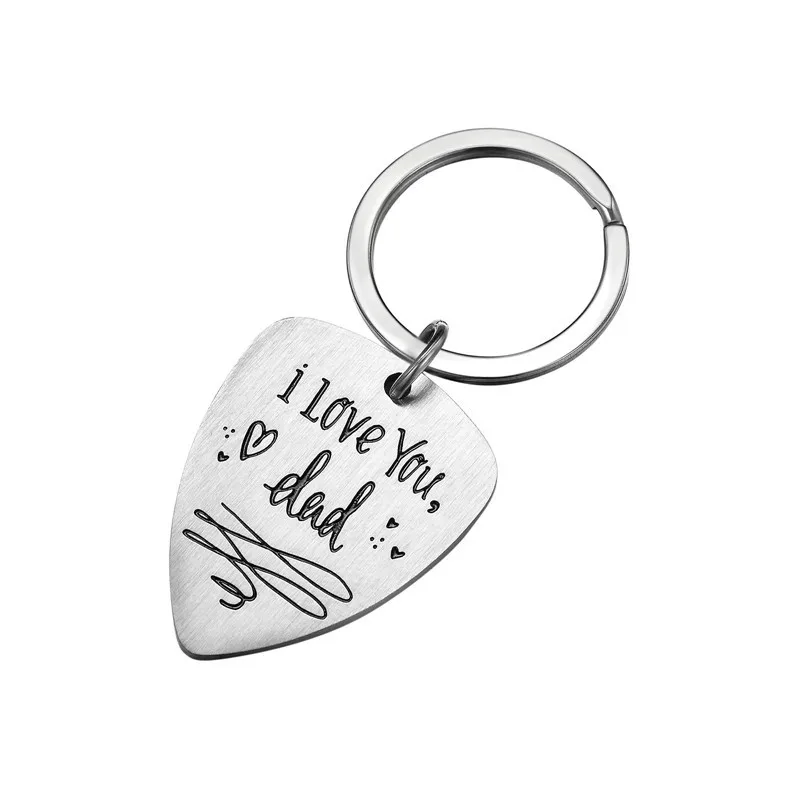 Новинка 2020 хит продаж гитара с надписью I love you dad титановая сталь ювелирное