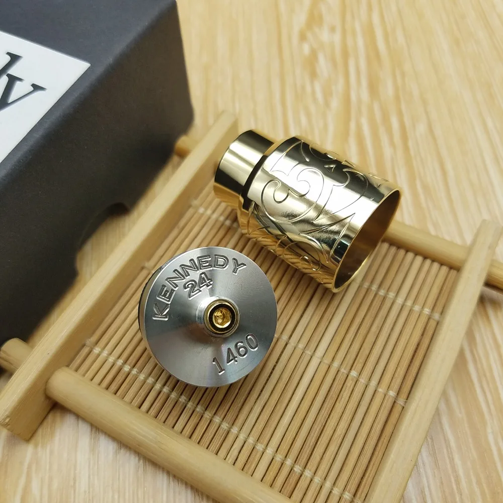 Распылитель Kennedy RDA 24 мм Diamater 316 из нержавеющей стали с резным золотым покрытием