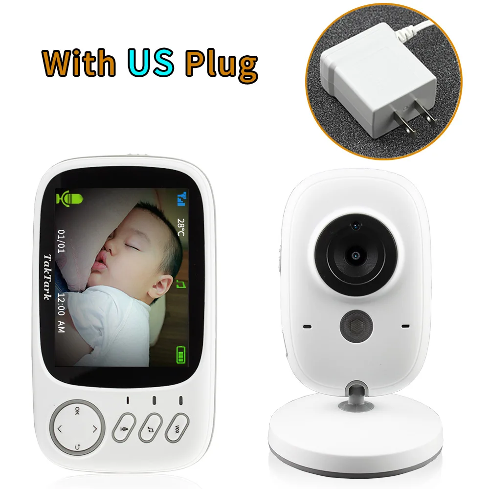 

3.2 inch Wireless Video Color Baby Monitor portable Baby Nanny Security Camera IR LED Night Vision intercom
