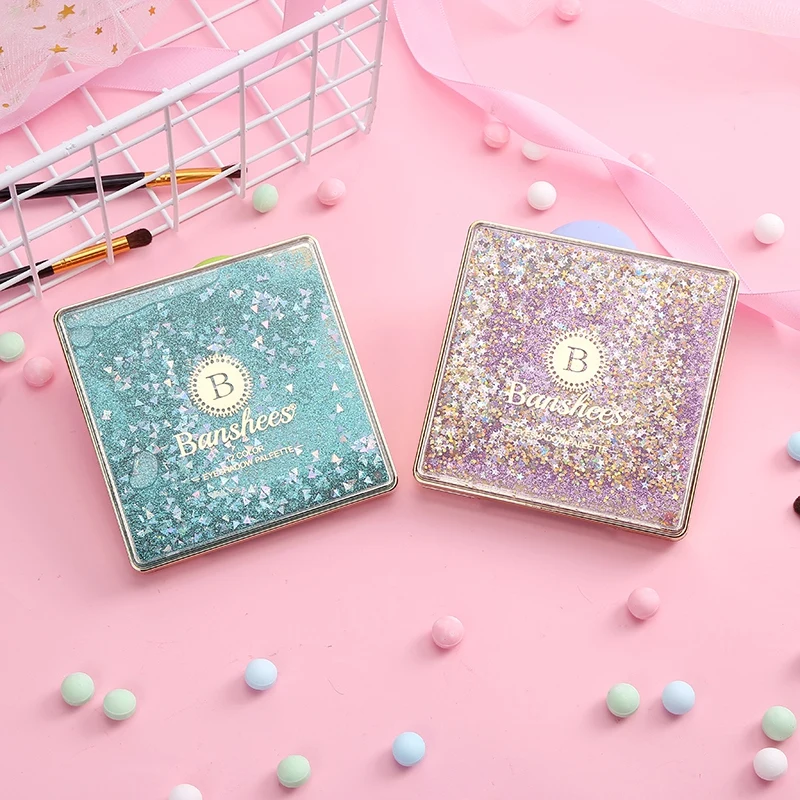 12 цветов Палитра теней для век Золотой Фиолетовый матовый блеск водостойкая