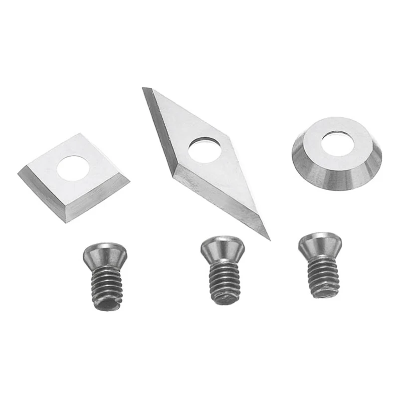 

3 Piece Diamond Square Round Blades High Hardness with 3 Screws Woodworking