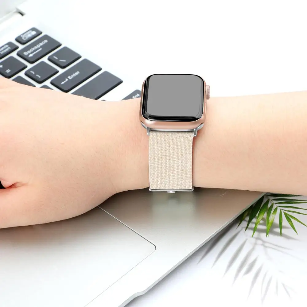Ремешок тканевый для Apple Watch Band 44 мм/40 мм спортивный браслет iWatch 5 42 38 3 4 нейлоновый |