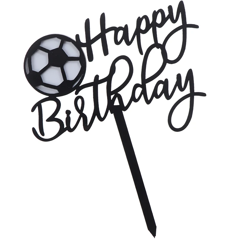 Футбол акриловый торт Топпер Новая новинка футбольный для торта С Днем Рождения