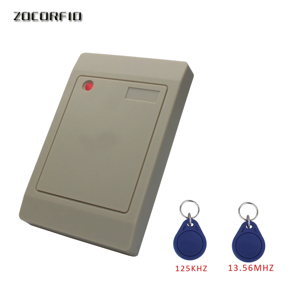 

Double frequency 125kHZ&13.56MHZ RFID Card Reader Without Keypad WG26/34 Access Control RFID Reader for Door Access controller