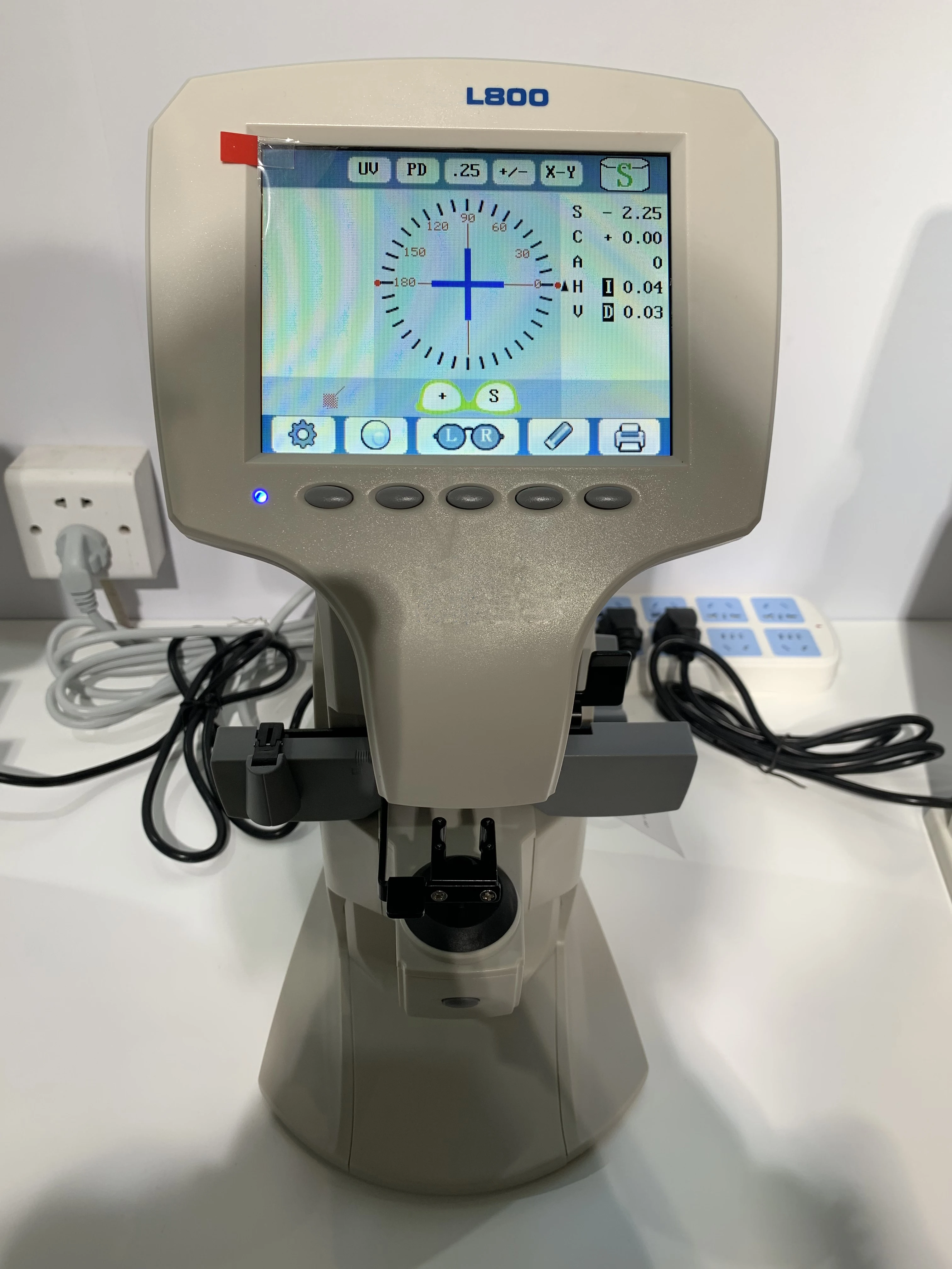 L-800 полнофункциональный цифровой объектив метр focimeter lensometer с PD УФ-принтер синий светильник