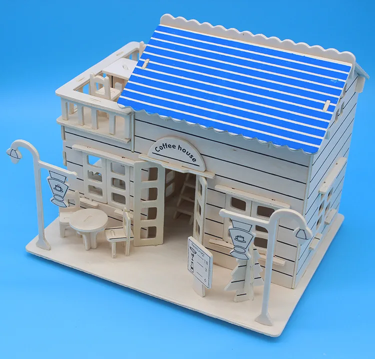 Деревянная развивающая развитие образования игрушки модель Кофейня 3d