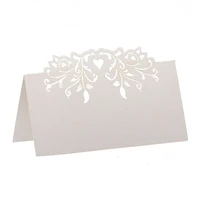 60pcs lace wedding table name place cards personalised reception decoration with white lace pattern cardstock for wedding favors