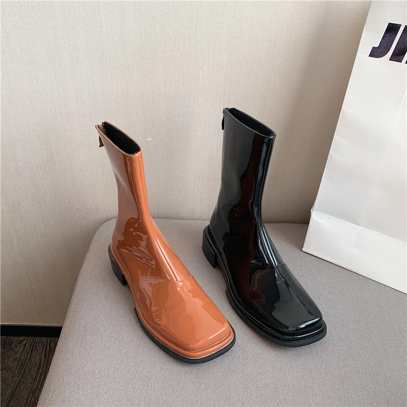 

Женские туфли на каблуке, белые кроссовки из ткани и кожи, модные однотонные туфли из флока и микрофибры, без шнуровки, на резиновой подошве, ...